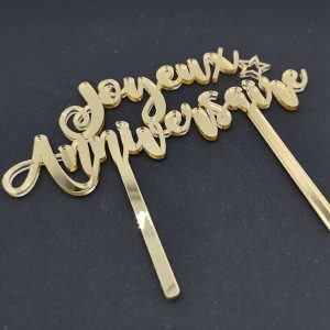 Cake Topper Joyeux Anniversaire