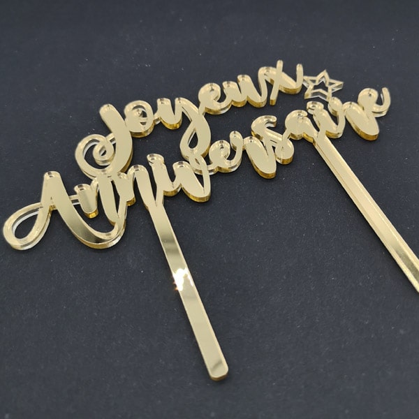 Cake Topper Joyeux Anniversaire